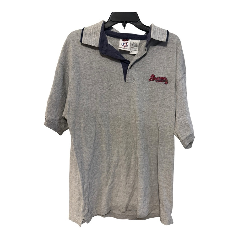 Vintage Gray Braves Polo